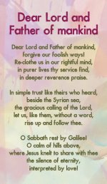 Prayer Card - Dear Lord And Father Of Mankind (Double Sided)