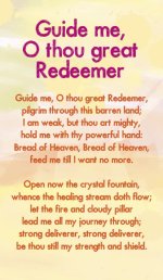 Hymn Card - Guide Me, O Thou Great Redeemer  (Double Sided)