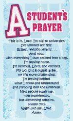 Prayer Card - Student's Prayer (Light Blue)