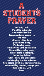 Prayer Card - Student's Prayer (Dark Blue)