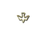 Lapel Pin Open Dove Gold Pack of 6