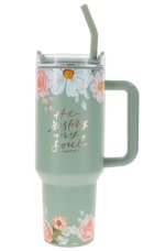 He Restores My Soul 40 oz Stainless Steel Travel Tumbler - Psalm 23:3