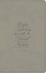 ESV Large Print Value Thinline Bible (TruTone, Stone, 1 Chronicles 28:9 Design)