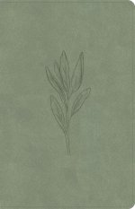 KJV Thinline Bible, Sage Suedesoft Leathertouch