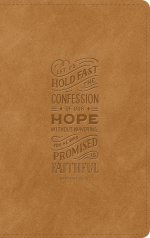 ESV Thinline Bible, Red Letter (TruTone, Nubuck Caramel, Hebrews 10:23 Design)