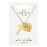 Necklace-Trust In The Lord...-Gold Plated (Prov. 3:5-6) (15" w/ 2" Extender)