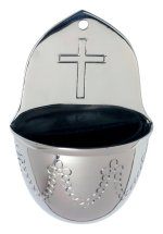 Nickel Plated Holy Water Font H 13 cm