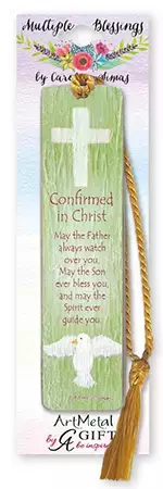 Confirmation Hand Painted Metal Bookmark