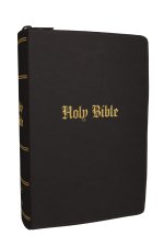 KJV Compact Large Print Bible, Black Leathersoft Zipper Closure, Red Letter, Comfort Print