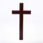 10" Cherry Finish Pine Wall Cross