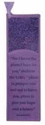 Bookmark-Pagemarker-I Know The Plans-LuxLeather-Purple