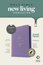 NLT Compact Giant Print Zipper Bible, Filament Enabled (LeatherLike, Diamond Lavender, Indexed, Red Letter)