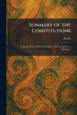 Summary of the Constitutions: Common Rules ; Rules of Modesty ; And, an Epistle on Obedience