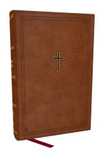 KJV Personal Size Large Print End-of-Verse Reference Bible, Brown Leathersoft, Red Letter, Comfort Print (Thumb Indexed)