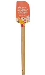 My Grace is Sufficient for You Orange Floral Silicone Spatula – 2 Corinthians 12:9