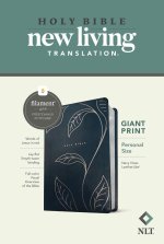 NLT Personal Size Giant Print Bible, Filament Enabled (LeatherLike, Navy Vines, Red Letter)