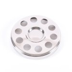 Deluxe Communion Mini Bread Plate Tray & Bread Disc Silver
