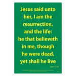 Waterproof Scripture Poster: Jn. 11.25