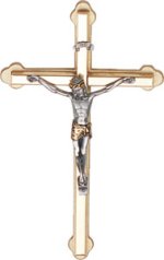 6" Metal Hanging Crucifix