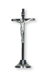 4" Standing Metal Crucifix