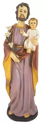 Resin/Fibreglass Statue/Coloured/Saint Joseph 24 inch
