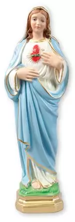 11 3/4 inch Plaster Statue/S.H.Of Mary