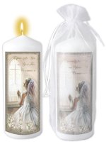 6" Gift Bagged Girl's First Communion Candle