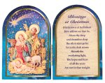 Nativity Blessings At Christmas Folding Wood Plaque