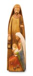 8 1/2" Holy Family Coloured Resin Nativity