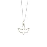 Silver open Dove Pendant