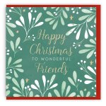Happy Christmas to Wonderful Friends Single Christmas Card