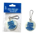 Shine Jesus' Light: Glow-in-the-Dark Backpack Tag
