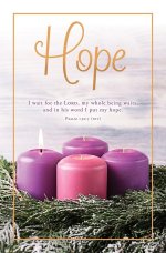 Bulletin-Advent Week 1: Hope (Psalm 130:5  NIV) (Pack Of 100)
