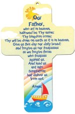 Children's Wooden Cross - Our Father (12481)