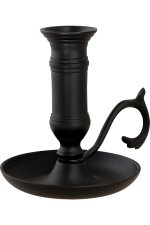 Black Iron Candle Holder H 11 cm
