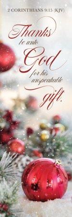 Thanks Be Unto God Christmas Bookmark (pack of 25)