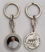 2025 Jubilee Metal Key Ring with Resin Pope Francis Picture