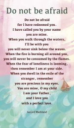 Prayer Card Do Not Be Afraid (pack of 20)