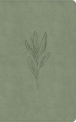 KJV Single-Column Personal Size Bible, Sage Suedesoft