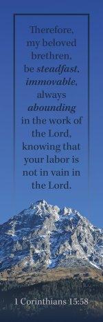 Inspirational Bookmark: Be Steadfast (Package of 25)