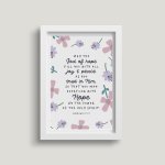 May the God of Hope (Petals) A4 Print