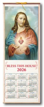 Bless This House 2026 Wood Scroll Calendar