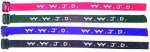 WWJD Assorted Colour Woven Bracelet - Pack of 12