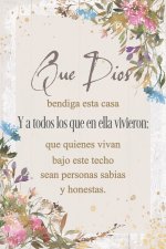 Spanish Plaque-May God Bless This House.. (Que Dios Bendiga Esta...) (4 x 6)
