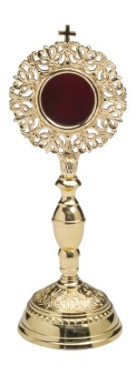 Golden Plated Reliquary H 28 cm