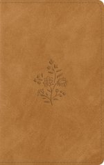 ESV Giant Print Personal Size Bible, Red Letter, Thumb Indexed (TruTone, Nubuck Caramel, Wildflower Design)