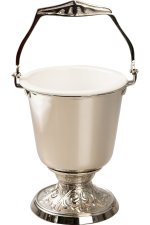 Nickel Plated Holy Water Vessel H 24 cm D 12 cm