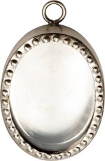 Nickel Plated Oval Wall Reliquary H 6 cm