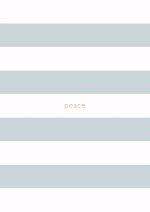 Spirit Stationery Striped A5 Notebook - Dusty Blue