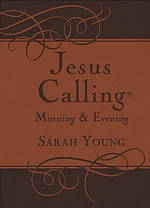 Jesus Calling Morning and Evening, Brown Leathersoft Hardcover, with Scripture References